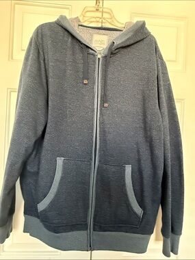 Trinity Men's Zip-Up Hooded Sweater Jacket - Heathered Blue